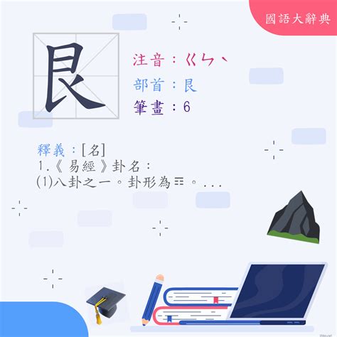 艮怎麼唸|漢字:艮 (注音:(一)ㄍㄣˋ,部首:艮) 